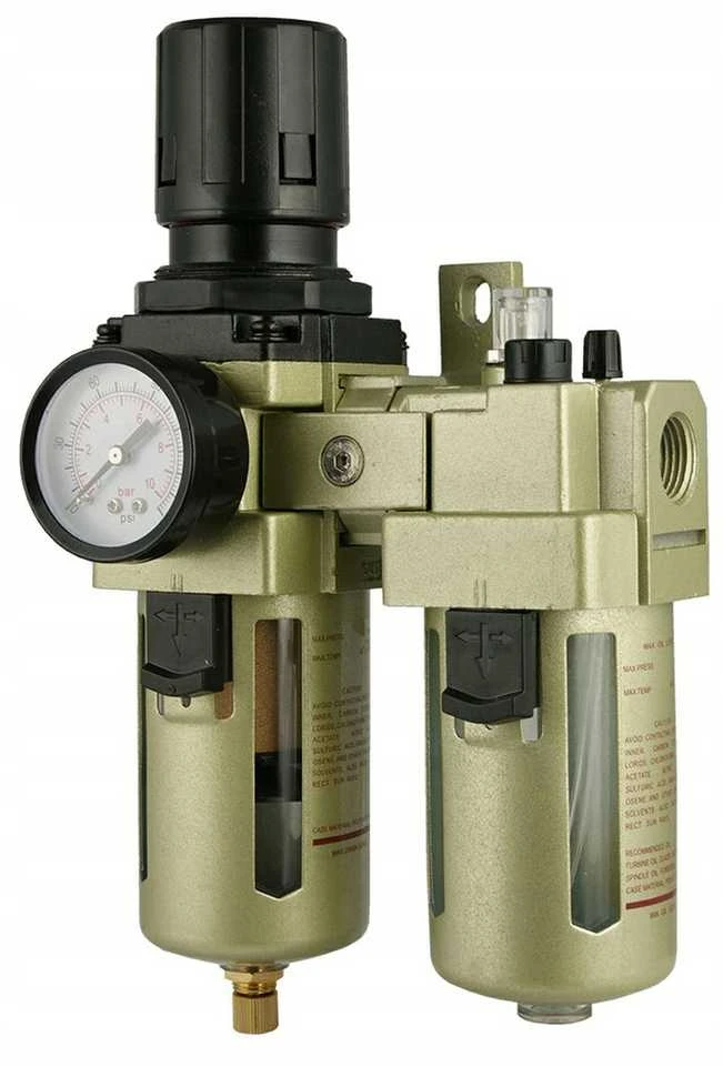 Oro filtro reguliatoriaus tepalinė, pneumatinės sistemos oro paruošimo įrenginys, 10 mikronų filtravimas, 5000 l/min