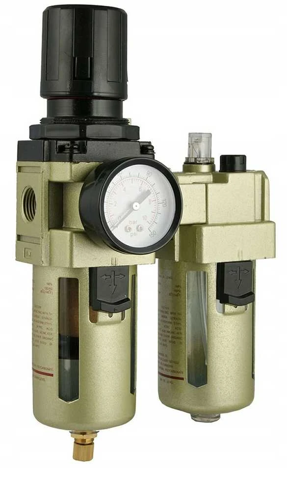 Oro filtro reguliatoriaus tepalinė, pneumatinės sistemos oro paruošimo įrenginys, 10 mikronų filtravimas, 5000 l/min
