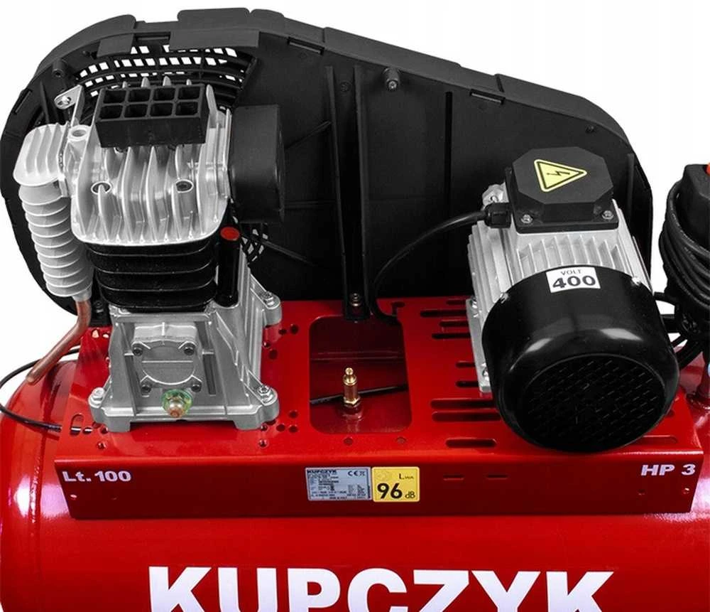 Oro kompresorius, 100 litrų talpa, pramoninis oro kompresorius dirbtuvėms ir garažui, galingas 2 stūmoklių kompresorius
