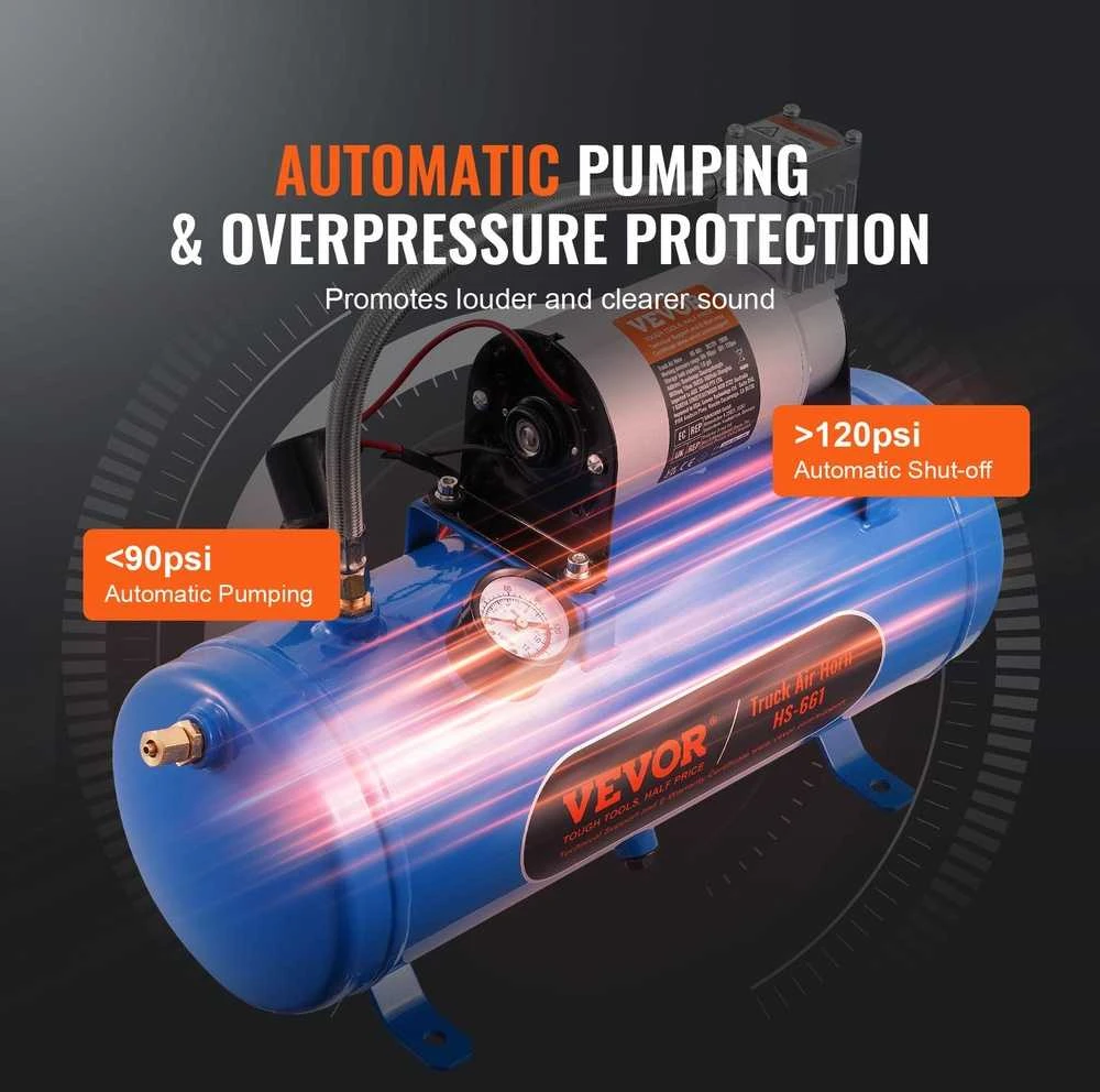 Oro kompresorius automobilyje, 6 l, 12 V