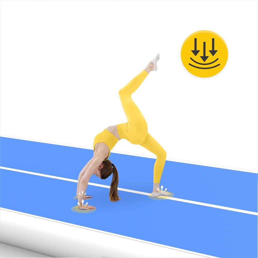 Oro takelis, gimnastikos kilimėlis treniruotėms ir fitnesui, patvarus PVC pripučiamas kilimėlis, 800cm x 200cm