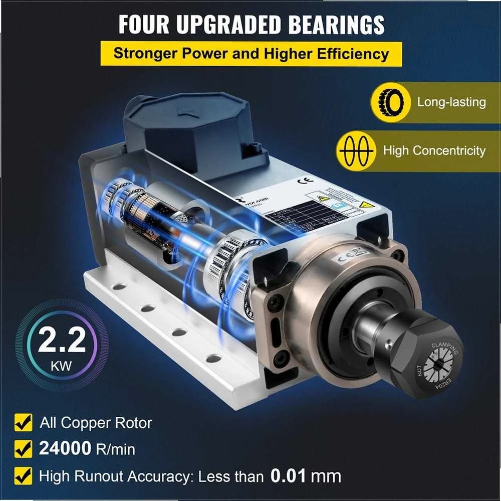 VEVOR Oru aušinamas CNC velenas 2.2KW 220V ER20