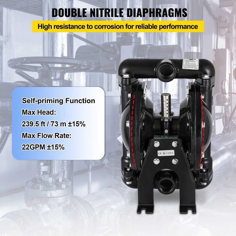 Oru valdomas diafragminis siurblys, 25 mm nitrilo dvigubos diafragmos siurblys, aliuminio lydinio korpuso oro siurblys skysčių perdavimui, QBY4-25L diafragminis siurblys