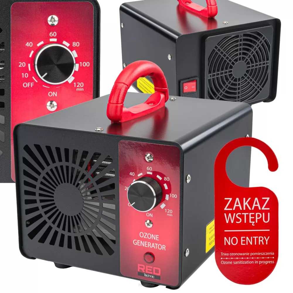 Red Technic Ozono generatorius, didelės galios 60 000 mg/h namams, automobiliui, kvapų šalinimui, laikmačio funkcija