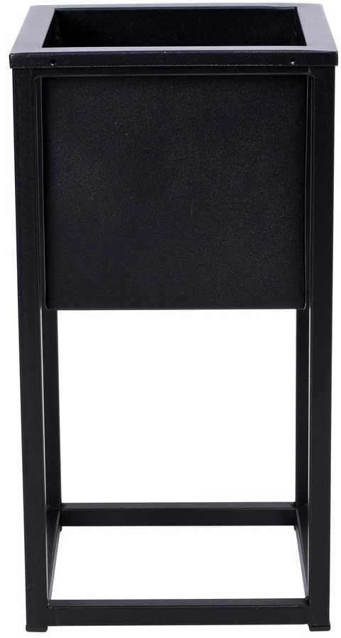 Palėpės stiliaus augalų stovas CONCOVE 40 cm, juodo metalo gėlių stovas, kambarinis vazonų laikiklis, gėlių lentyna, metalinis stovas augalams