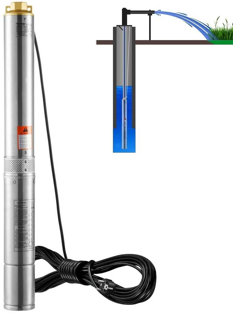 VEVOR giluminis panardinamas vandens siurblys 750W 230V