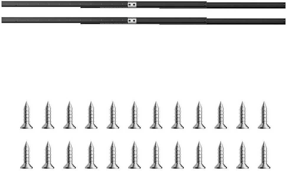 Paslėpti stalčių bėgeliai 1000 mm, spintoms, virtuvėlėms, daiktams laikyti, 117 kg keliamoji galia, po laiptais esančioms spintelėms