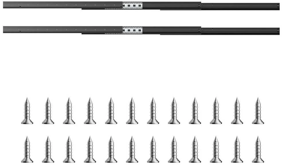 VEVOR Pogrindinės stalčių bėgeliai 80 cm 117 kg apkrova