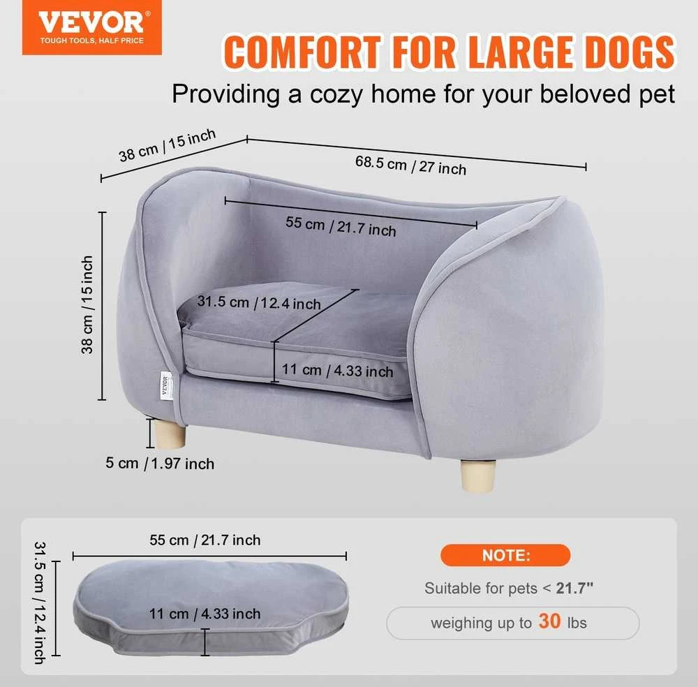 VEVOR Augintinio sofa, tamsiai pilka