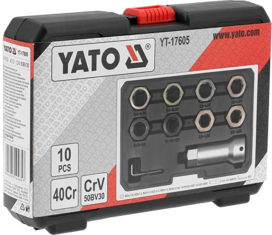 Yato Toya Sa Poland Rinkinys pažeistiems automobilių ašių velenų sriegiams | 10 vnt. (YT-17605)