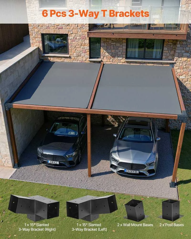 VEVOR Pergolės laikiklių rinkinys, 92x92 mm medienai
