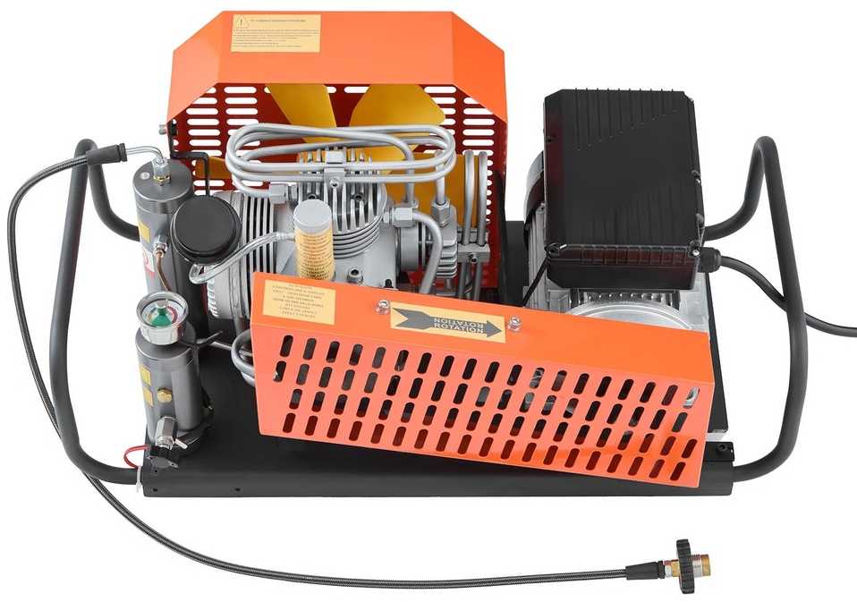 VEVOR PCP oro kompresorius 4500PSI su keturiais cilindrais