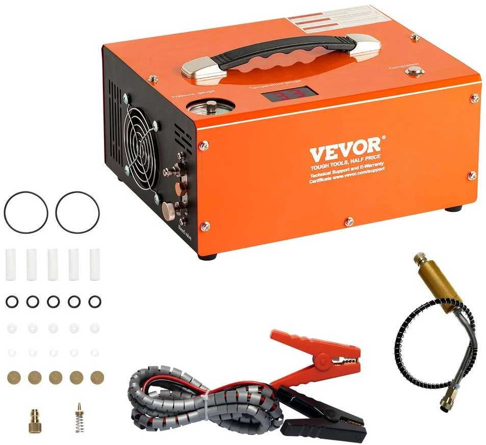 PCP oro kompresorius, 4500PSI 30Mpa, įmontuotas keitiklis, automatinio sustabdymo oro siurblys