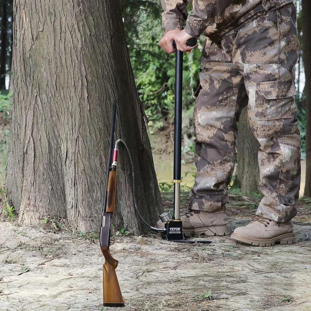 PCP Šautuvo Pompa 4500 PSI, 3 Pakopų Rankinis Siurblys, Aukšto Slėgio Oro Pompa, Nešiojama Oro Šautuvo Pompa, PCP Pildymo Stotis
