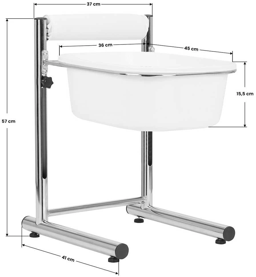 Activeshop Pedikiūro vonelė Chrom, balta