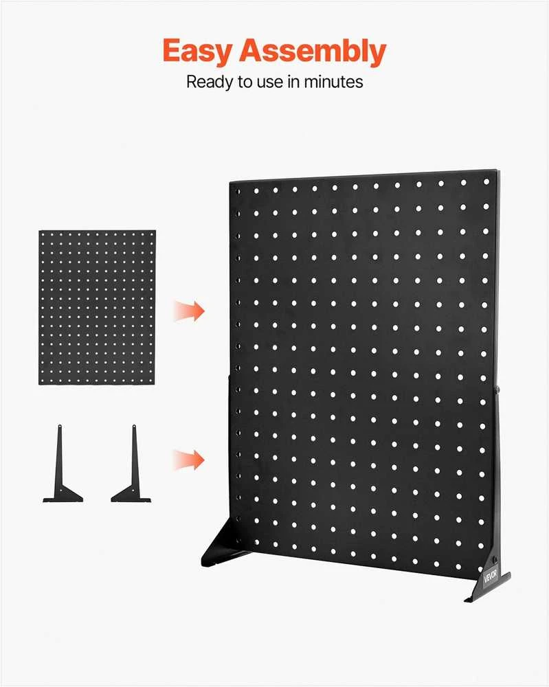 VEVOR stovo pegboard ekranas, juodas (4 vnt.)