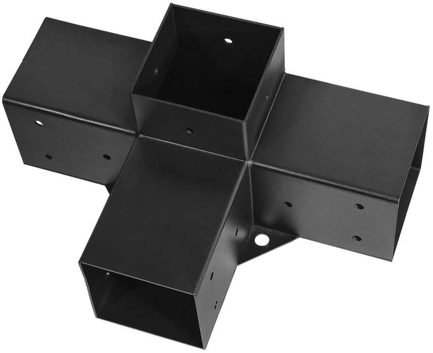 Pergolių laikikliai 101.6 mm, tvirti 3 ir 4 krypčių jungtys, pavėsinėms, stoginėms, markizėms