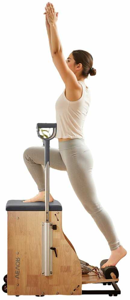 Vevor Pilates kėdė su padalytu pedalu viso kūno treniruotėms