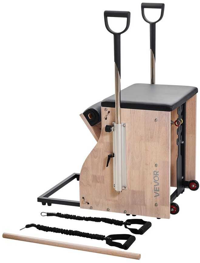 Vevor Pilates kėdė su padalytu pedalu viso kūno treniruotėms