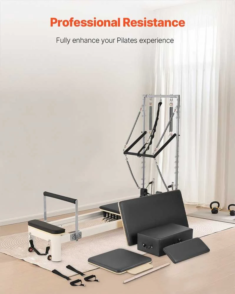 VEVOR Pilates reformeris su pasipriešinimu namų sporto salei