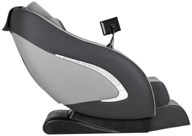 Pilka masažo kėdė, elektrinis viso kūno Shiatsu masažo krėslas su Bluetooth, šildoma nugara, nulinė gravitacija, namams ir biurui