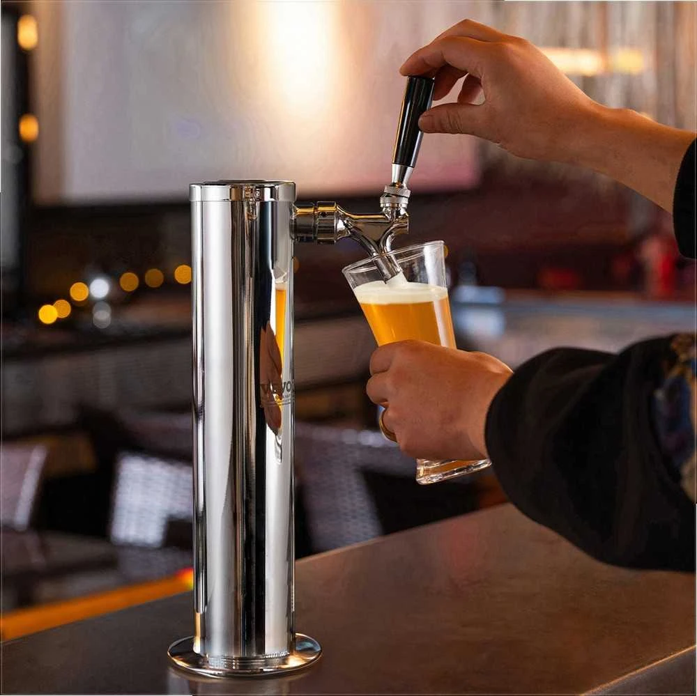 Pilstymo bokšto rinkinys, vieno čiaupo alaus dozatorius, nerūdijančio plieno bokštas su reguliatoriumi ir jungtimi, namų vakarėliams, alaus įrangos komplektas, pilstomo alaus dozatorius