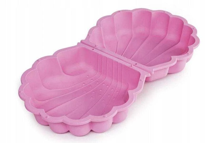 Plastikinė dviejų dalių smėlio dėžė Kriauklė, rožinė