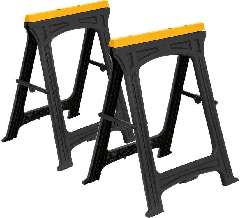 Plastikiniai darbo stovai renovacijai ir statybai, sulankstomi ir stabilūs, 2 dalių rinkinys, darbo ožiai, „pasidaryk pats“ darbo stovai