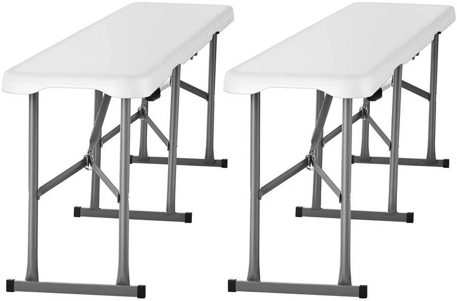 VEVOR 6 pėdų sulankstomas plastikinis lauko suolelis