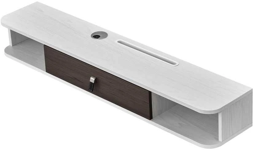 Plaukiojantis TV staliukas 119.4 cm, sieninis pramogų centras su saugykla, moderni plaukiojanti lentyna DVD grotuvui