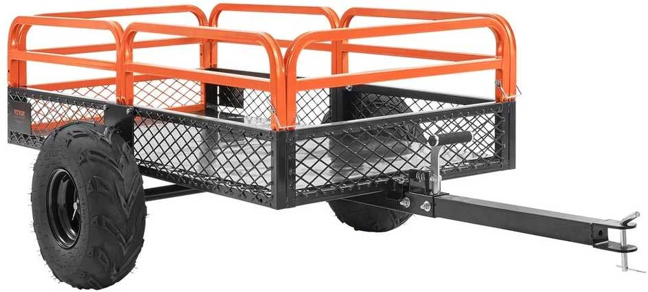 Plieninė ATV savivartė žoliapjovėms, 1500 lbs / 680 kg, 15 kub. pėdų / 0.42 kub. m, priekaba, sodo vežimėlis, savivartis