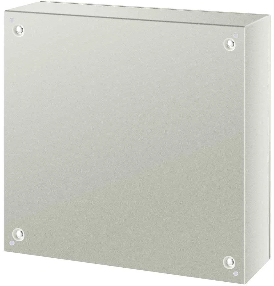 Plieninė elektros dėžutė 60x60x20 cm, IP66, lauko/vidaus, hermetiška, NEMA 4X, su montavimo plokšte, metalinė paskirstymo dėžė
