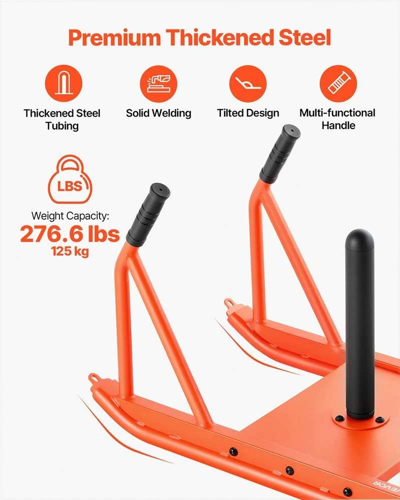 Plieninės svorio rogės sportui ir greičiui, oranžinės, suderinamos su 25/51 mm diskais, jėgos ir ištvermės treniruočių įranga raumenų auginimui, sporto inventorius su rankena