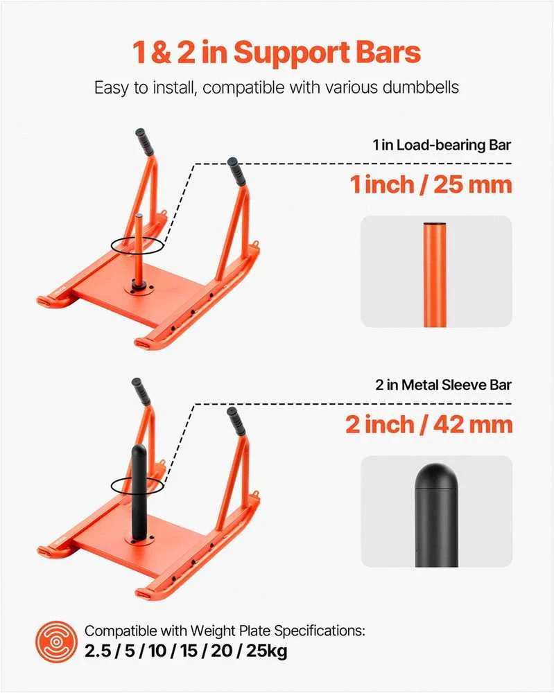 Plieninės svorio rogės sportui ir greičiui, oranžinės, suderinamos su 25/51 mm diskais, jėgos ir ištvermės treniruočių įranga raumenų auginimui, sporto inventorius su rankena
