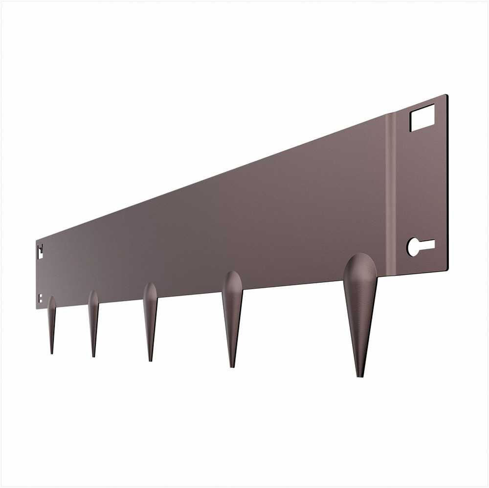 VEVOR Plieninis kraštovaizdžio apvadas 5 vnt 99 x 13 cm rudas