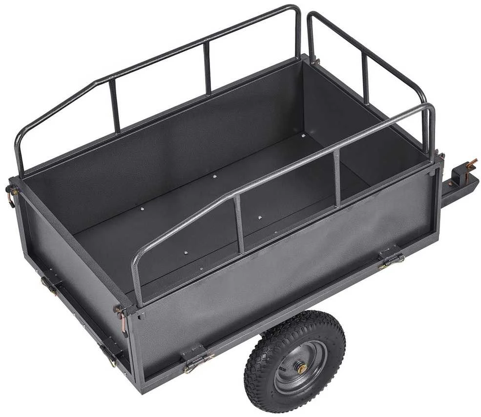 Plieninis savivartis vežimėlis 0.48 m³ 272 kg ATV UTV priekabai, sodui, vejai, kroviniams
