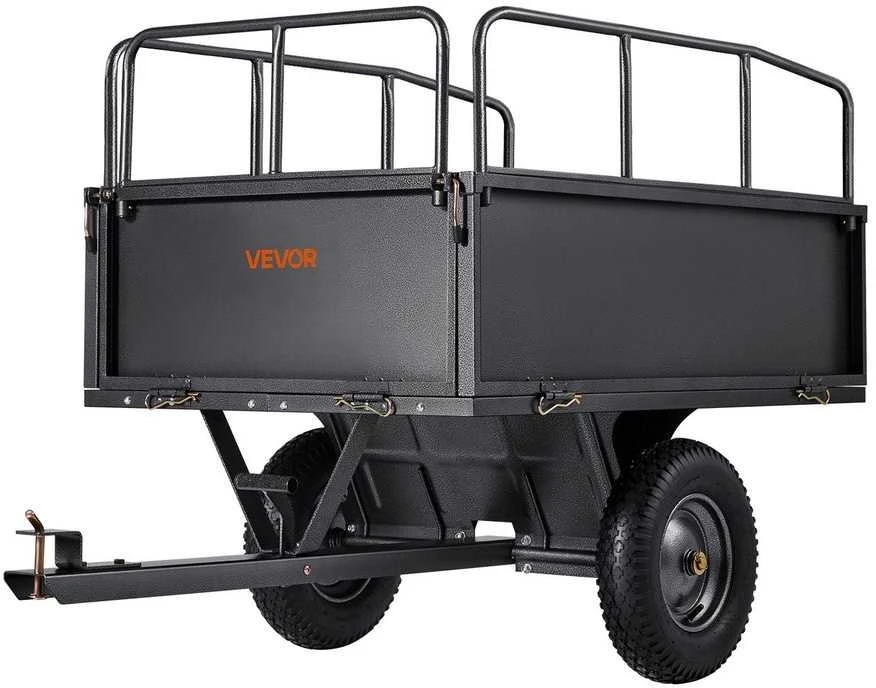 Plieninis savivartis vežimėlis 0.48 m³ 272 kg ATV UTV priekabai, sodui, vejai, kroviniams