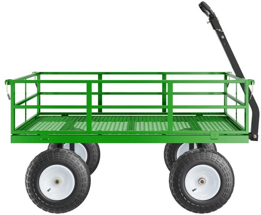 Plieninis sodo vežimėlis, 544.31 kg, tvirtas, daržo, tinklinis, statybinis, lauko