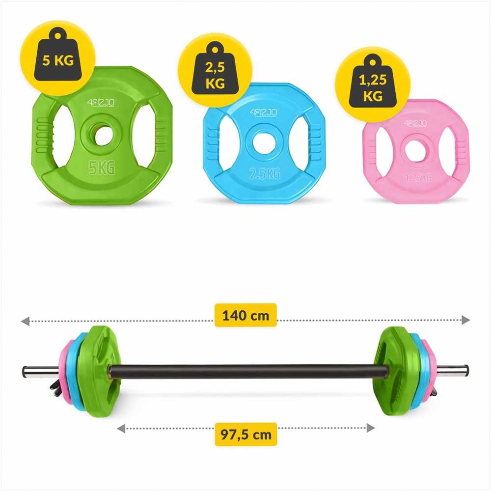 Plieninis štangos rinkinys, 20 kg, namų sporto salei, viso kūno treniruotėms, reguliuojami svoriai