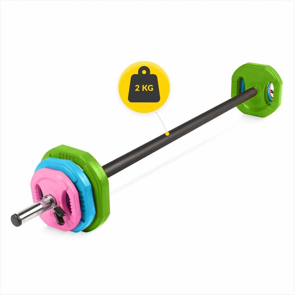Plieninis štangos rinkinys, 20 kg, namų sporto salei, viso kūno treniruotėms, reguliuojami svoriai