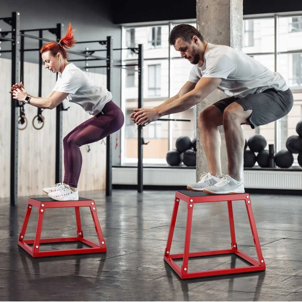 Pliometrinė dėžė 45.8 cm, plioboxas, šuolio platforma, fitneso laiptelis, mankštos įrankis, namų sporto įranga