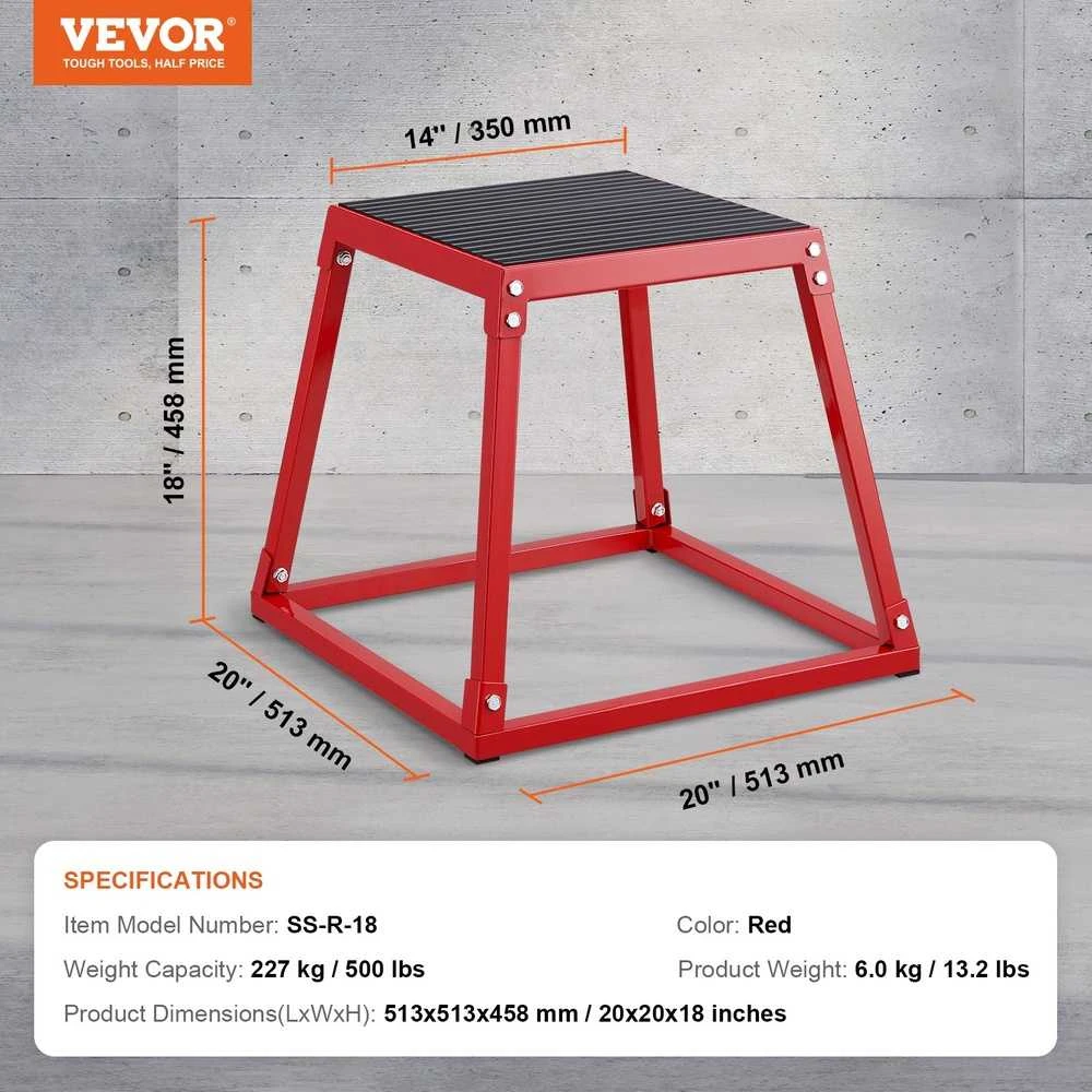 Pliometrinė dėžė 45.8 cm, plioboxas, šuolio platforma, fitneso laiptelis, mankštos įrankis, namų sporto įranga