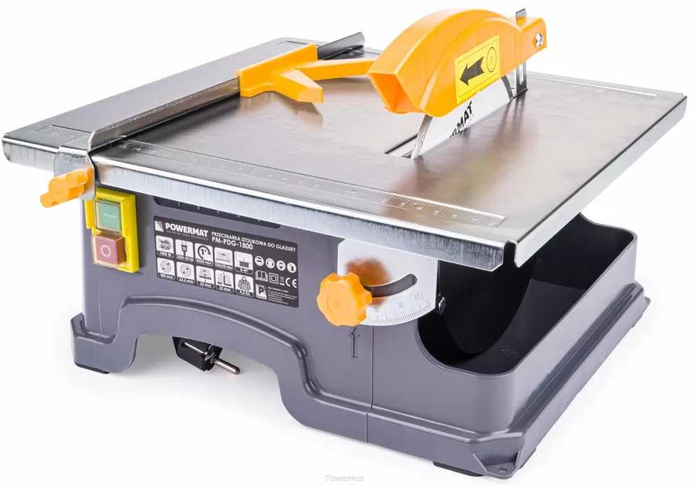 Plytelių pjovimo staklės POWERMAT 1800W, 180X22,2mm