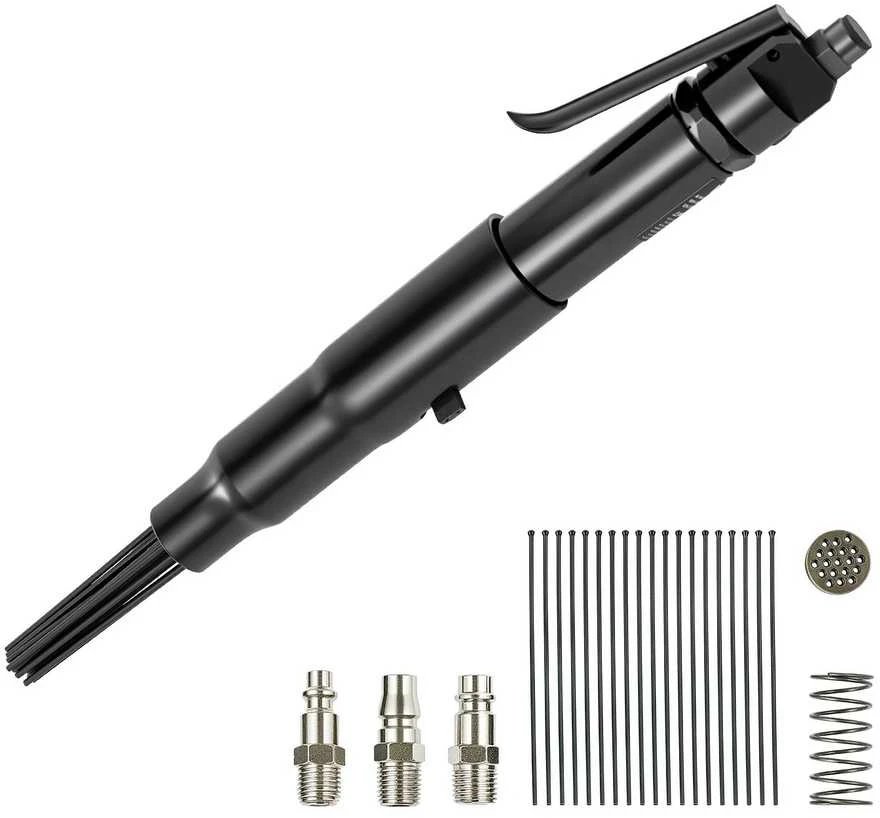 VEVOR Pneumatinis adatų skaleris, rūdžių ir dažų šalinimui, metalo paviršiaus paruošimui, smūginis oro įrankis, pneumatinis plaktukas, dažų nuėmiklis