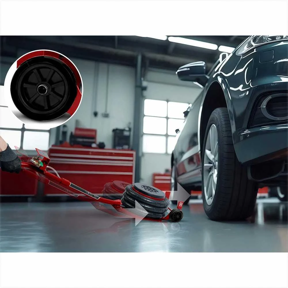 Pneumatinis automobilinis keltuvas, 3.5 tonos keliamosios galios, didelio našumo grindų keltuvas automobiliams, sunkvežimiams ir visureigiams, hidraulinis keltuvas garažui ir pagalbai kelyje