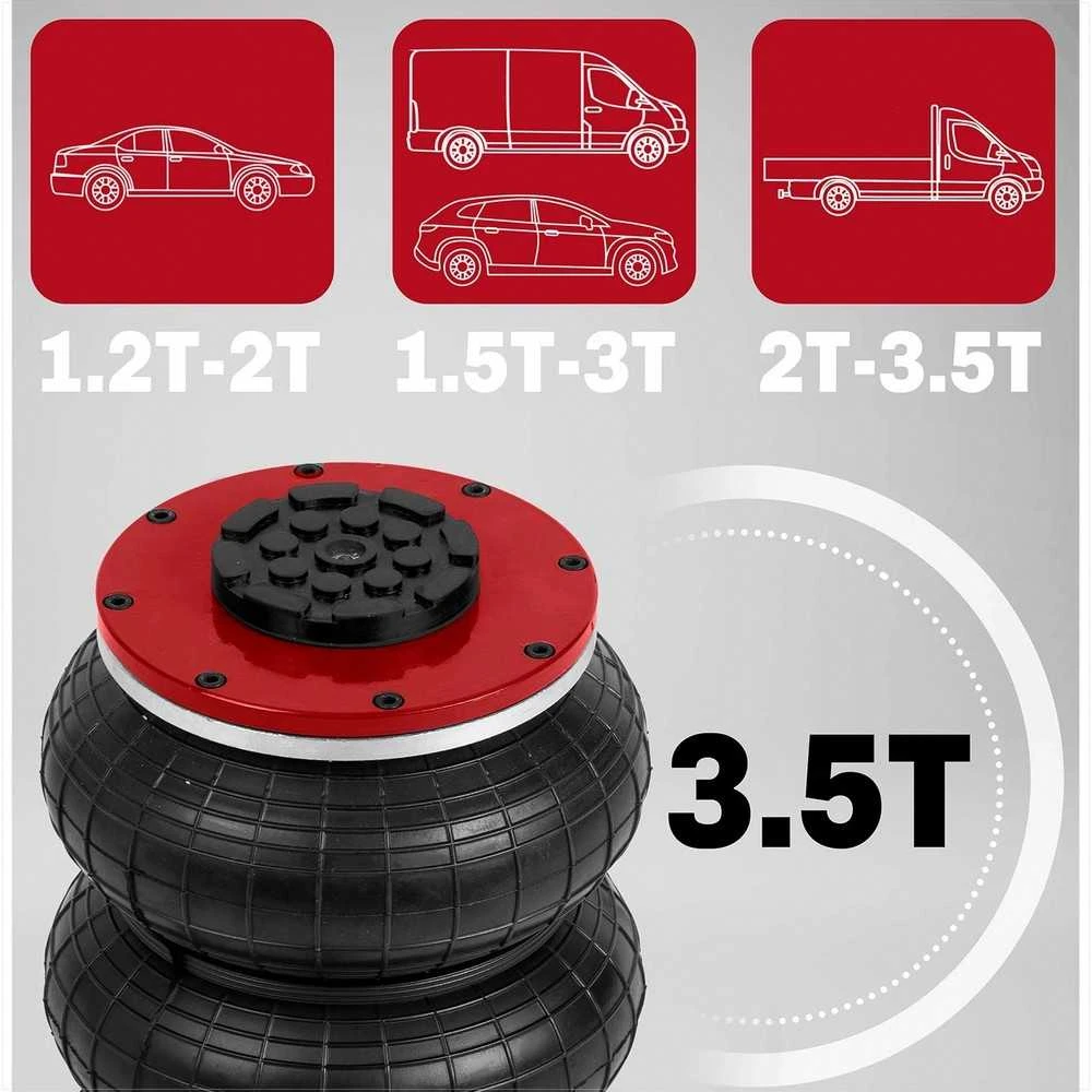 Pneumatinis automobilinis keltuvas, 3.5 tonos keliamosios galios, didelio našumo grindų keltuvas automobiliams, sunkvežimiams ir visureigiams, hidraulinis keltuvas garažui ir pagalbai kelyje