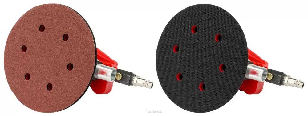 Pneumatinis ekscentrinis šlifuoklis, 150mm ir 125mm, metalui, medžiui, plastikui, su dulkių ištraukimu