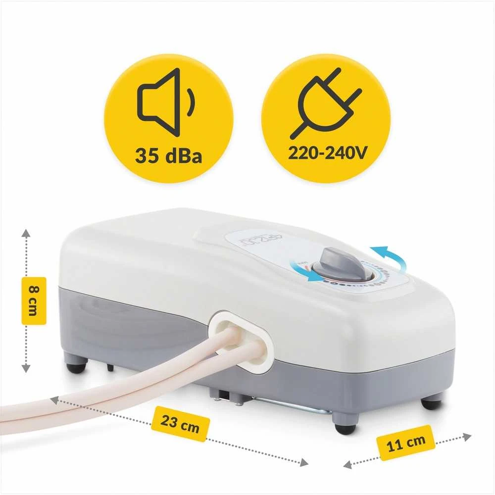 4Fizjo Pneumatinis kintamo slėgio čiužinys su pompa, gulintiems pacientams, pragulų prevencija, reguliuojamas komfortas