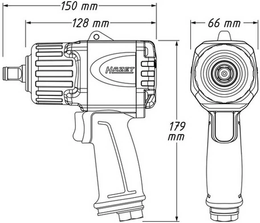 Pneumatinis smūginis veržliaraktis, 1/2 colio sukimo antgalio dydis, didelis sukimo momentas, skirtas automobilių ir pramonės reikmėms, greitas varžtų atlaisvinimas