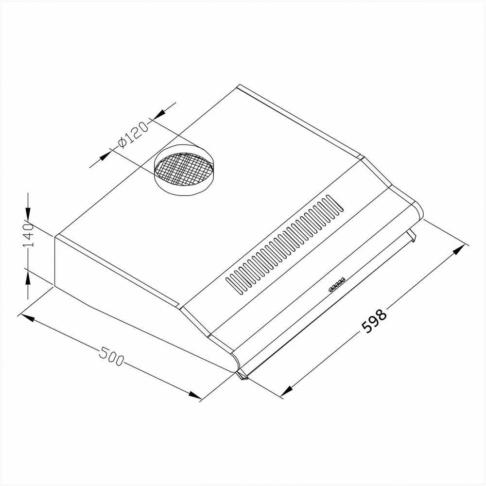 Berdsen Po spintele montuojamas virtuvės gartraukis, baltas įmontuojamas gartraukis, 60 cm ištraukiamasis ventiliatorius, efektyvi virtuvės ventiliacija